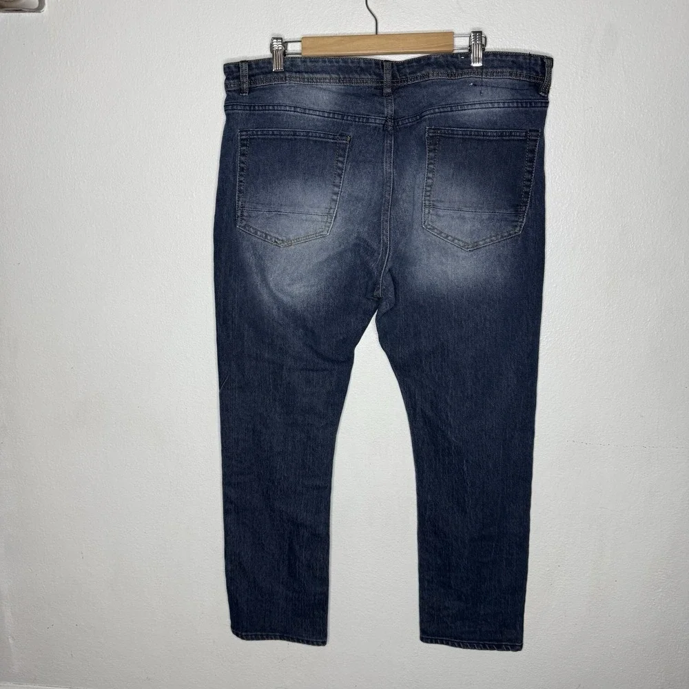 MBX Slim Stretch Blue Denim‎ Jeans Men's 38x32 (actual 40x30) Dark Wash